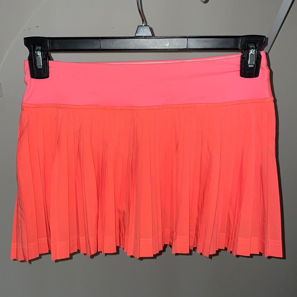 Lululemon Pleat to Street Neon Pink/Coral Skort